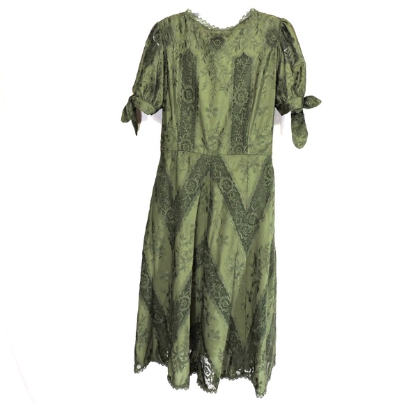 MARCHESA NOTTE ⚜ WOME'S GREEN FASHION DRESS - Picture 3 of 4